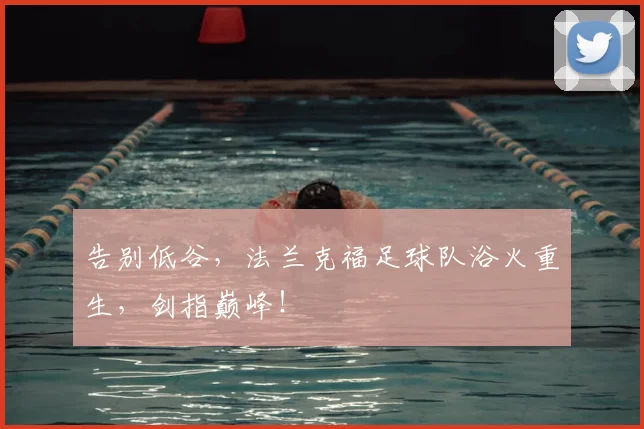 告别低谷，法兰克福足球队浴火重生，剑指巅峰！